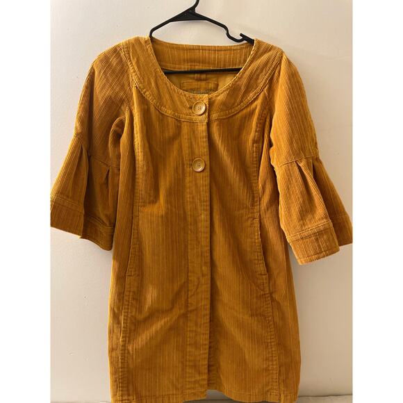 LAL Live A Little Size Medium Flare Sleeve Dress Jacket Corduroy Flair Sleeve - Picture 1 of 8
